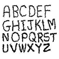 hand teken lettertype vector