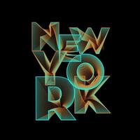 New York typografiekunst voor t-shirtontwerp, posters enz. vectorillustratie vector