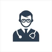 dokter icoon, mannelijke avatar icon vector