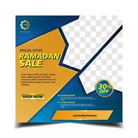 ramadan verkoop social media postbannersjabloon vector