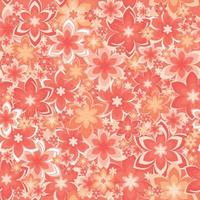 warme geometrische abstracte retro bloemen. naadloos patroon. geweldig voor lente- of zomerstof, scrapbookingateliers, cadeaupapier, behang, tegels, productontwerpprojecten. oppervlaktepatroon ontwerp - vector