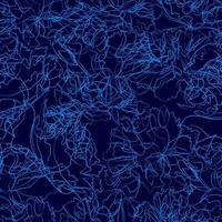 naadloos vectorpatroon, een goede achtergrond in blauwe kleur met bioluminescentie-effect. textuur voor achtergronden van keramische tegels, opvulpatronen, webpagina-achtergronden, cadeaus inpakken vector