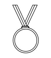 zwarte medaille vector op wit