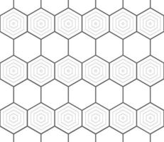 gedetailleerde moderne bijen honingraat naadloze patroon, kunst honing textuur. zwart-wit honingraat zeshoek patroon.