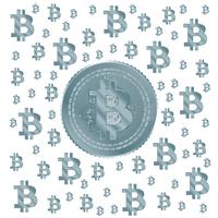 Bitcoin lichtblauw patroon vector