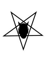Duivelskop in pentagram vector