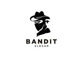 de bandiet met bandana sjaal masker illustratie vector