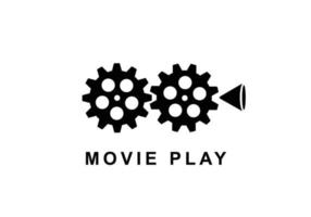 film spelen cinematografie filmproductie logo-ontwerp vector