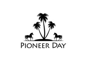 symbool icoon illustratie van pioniersdagen vector