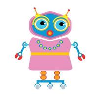 leuke chatbot-cartoon, gespreksrobot vector