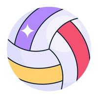 volleybal, isometrisch icoon van buitensportuitrusting bal vector