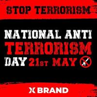 nationale anti-terrorisme dag banner vector