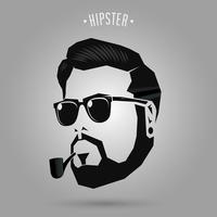 hipster mannen pijp vector