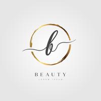 Gouden elegante beginletter Type B vector