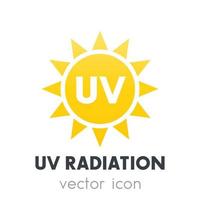 uv-straling pictogram over wit vector