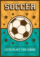 Voetbalsport Sport Retro Pop Art Posterborden vector