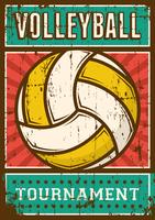 Volleybal Volleybal Sport Retro Pop Art Posterborden vector