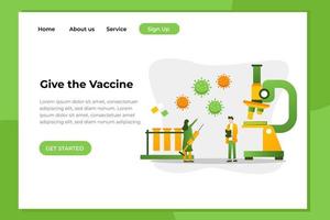 uniek modern plat ontwerpconcept van vaccinatieconcept voor website en mobiele apps. gemakkelijk te bewerken en aan te passen vector