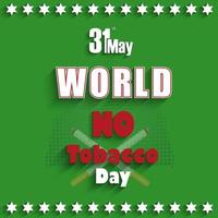 31 mei werelddag zonder tabak.vector vector