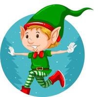 kerstthema met elf vector