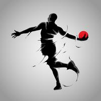 basket shot plons silhouet vector