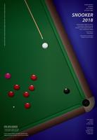 snooker kampioenschap poster ontwerpsjabloon vector illustratie
