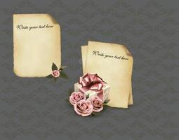 rozen en vintage achtergrond vector