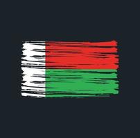 Madagaskar vlag penseelstreken. nationale vlag vector