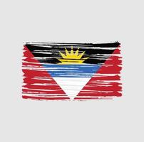 antigua en barbuda vlag penseelstreken. nationale vlag vector