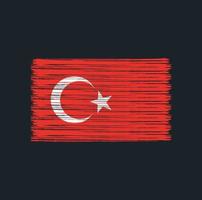 turkije vlag borstel. nationale vlag vector