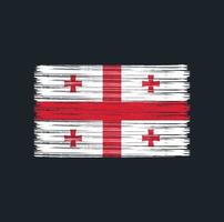 Georgische vlagborstel. nationale vlag vector