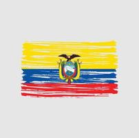 Ecuador vlag penseelstreken. nationale vlag vector