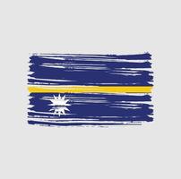 nauru vlag penseelstreken. nationale vlag vector