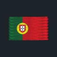 Portugese vlagborstel. nationale vlag vector