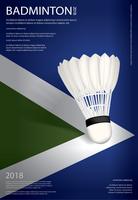 Badminton kampioenschap Poster vectorillustratie