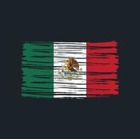 Mexicaanse vlag penseelstreken. nationale vlag vector