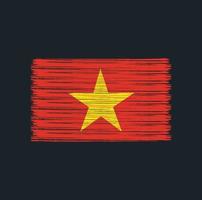 Vietnamese vlagborstel. nationale vlag vector