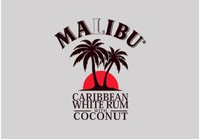 Malibu rum vector