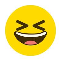 geel gezicht emoji smiley emoticon icoon vector