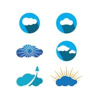 set van wolkenillustratie vector