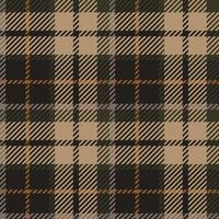 tartan geruite naadloze patroon achtergrond. flanellen shirts, vectorillustratie voor wallpapers. bruine lijn kleur stof textuur, schotse kooi vector