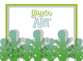 Papierkunst cartoons vector