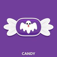 schattig halloween snoep, vector illustratie.