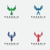 phoenix logo vector illustratie ontwerpsjabloon instellen