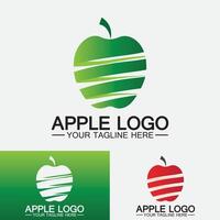 appel-logo. fruit gezond voedsel design.apple logo ontwerp inspiratie vector sjabloon