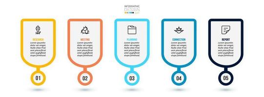 infographic sjabloon bedrijfsconcept met stap. vector