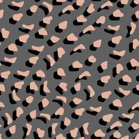 abstracte luipaard huid vector gelast patroon. onregelmatige penseelvlekken en achtergronden. abstracte print van wilde dierenhuid. eenvoudig onregelmatig geometrisch ontwerp.