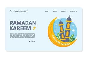 ramadan kareem websjabloon en bestemmingspagina vector