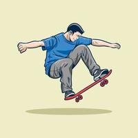 skateboarden jongen karakter vector