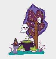 Leuke cartoons van Halloween vector